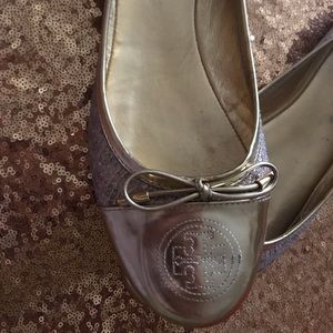 Tory Burch Gold Flats.